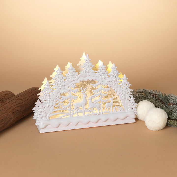 Hand detailed 9.4 in H Battery Operated Lighted Musical Spinning Water Globe Arch 2535670EC