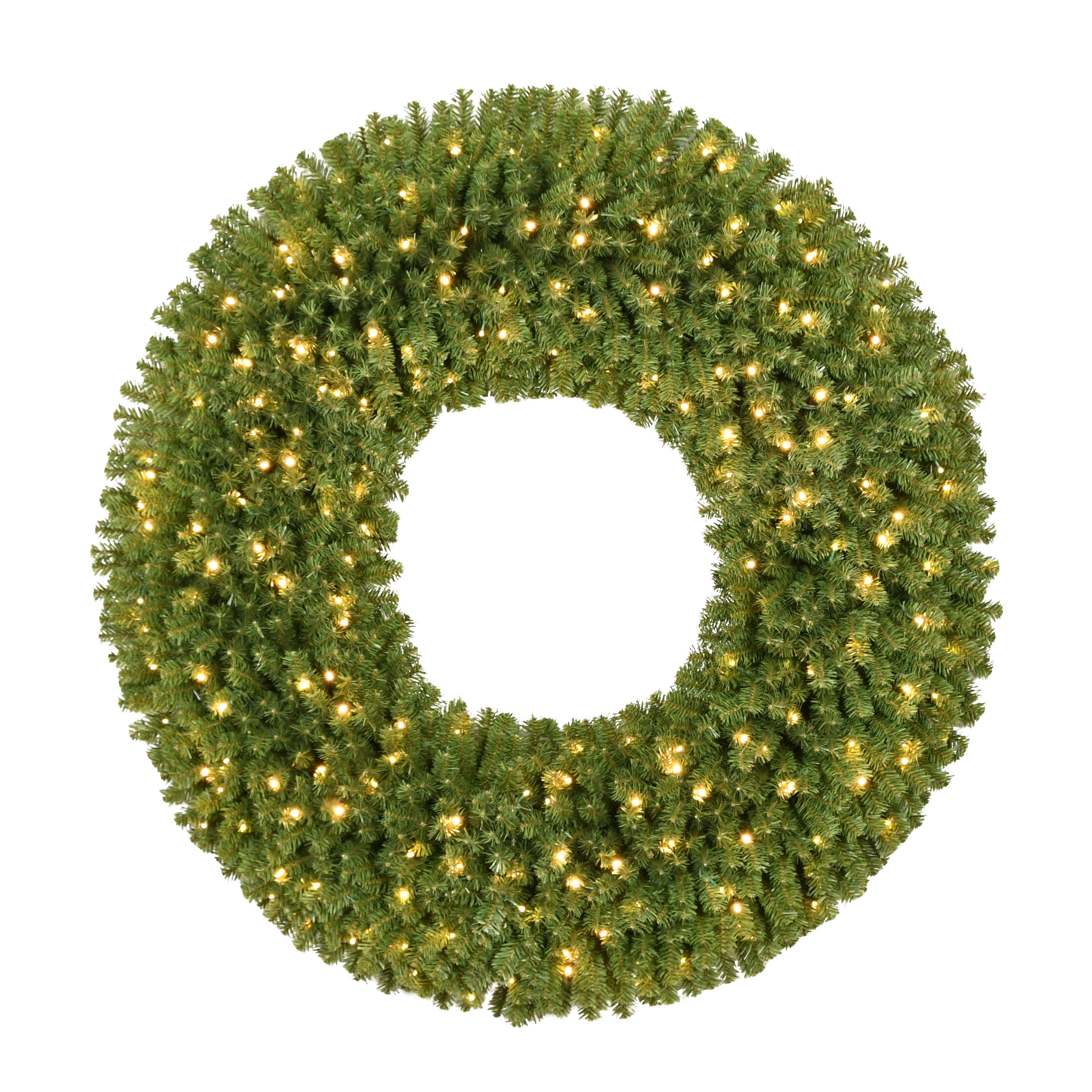 60" Pre-Lit Artificial Utah Spruce Wreath with 210 Warm White LED Lights 5990-W60LW5K210A
