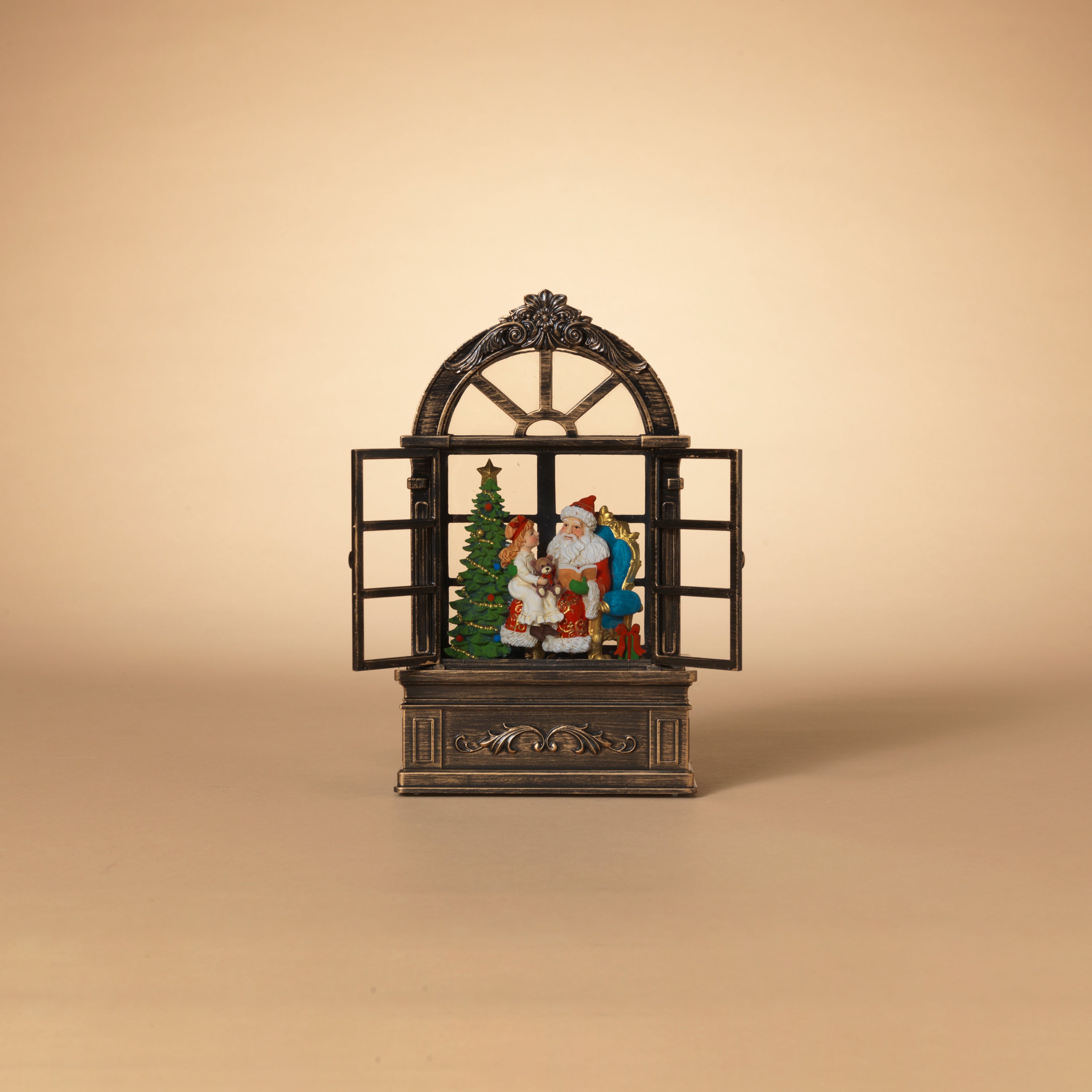 Jolly 8.75 in H Battery Operated Lighted Holiday Scene Spinning Water Globe