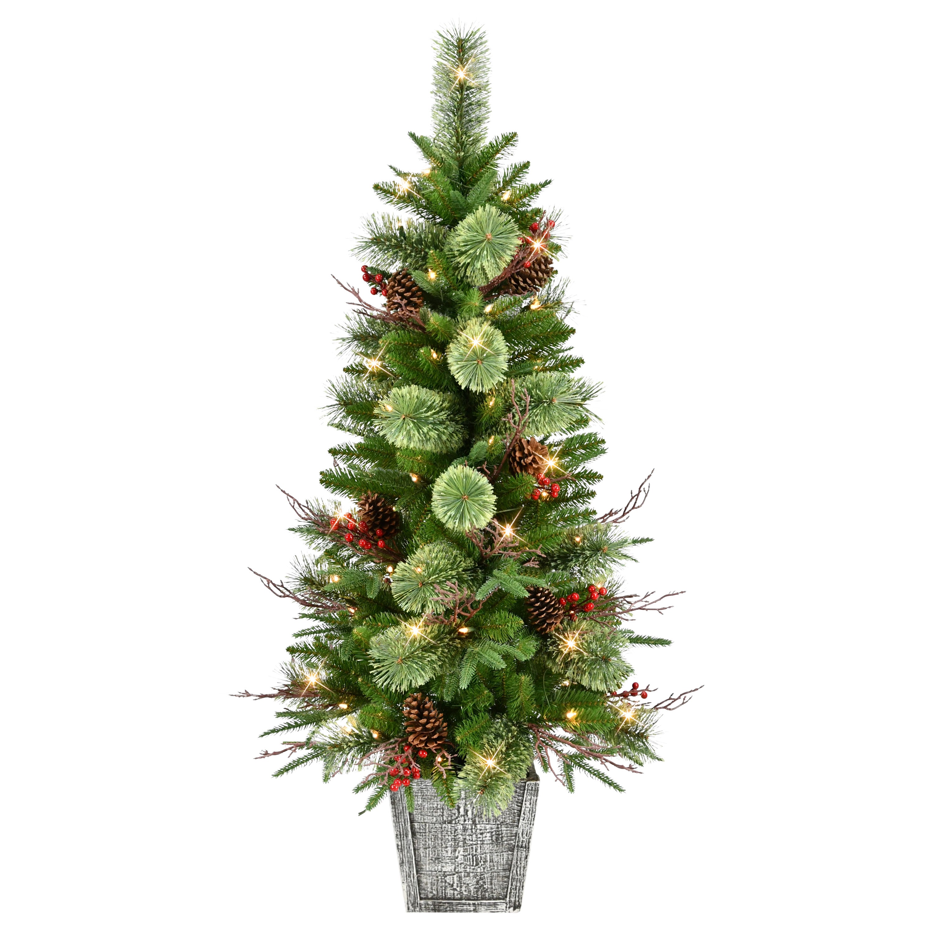 4.5 ft. Pre-Lit Potted Artificial Tree 4529A-ST45C07