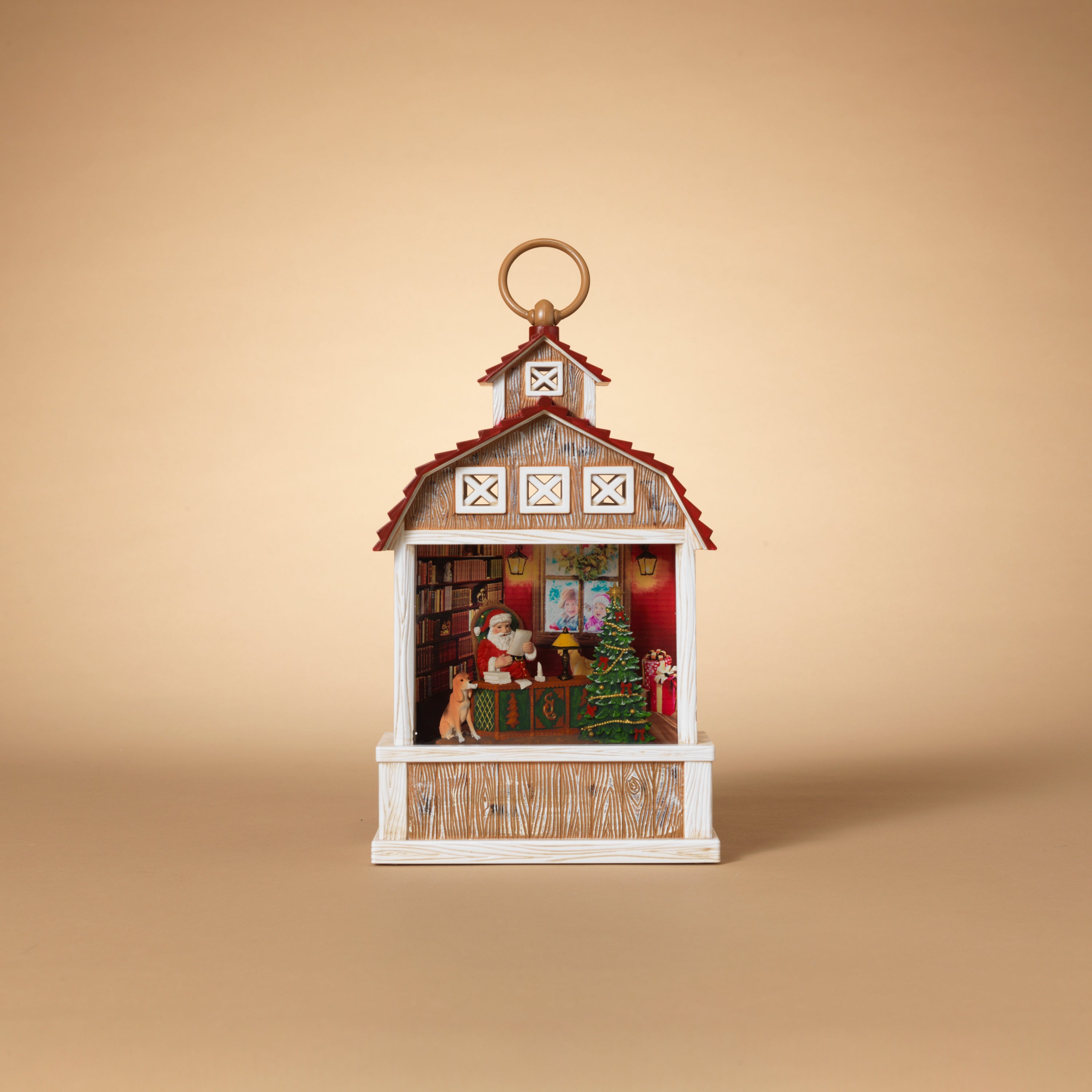 Storybook 12.3 in H Battery Operated Lighted Holiday Scene Spinning Water Globe