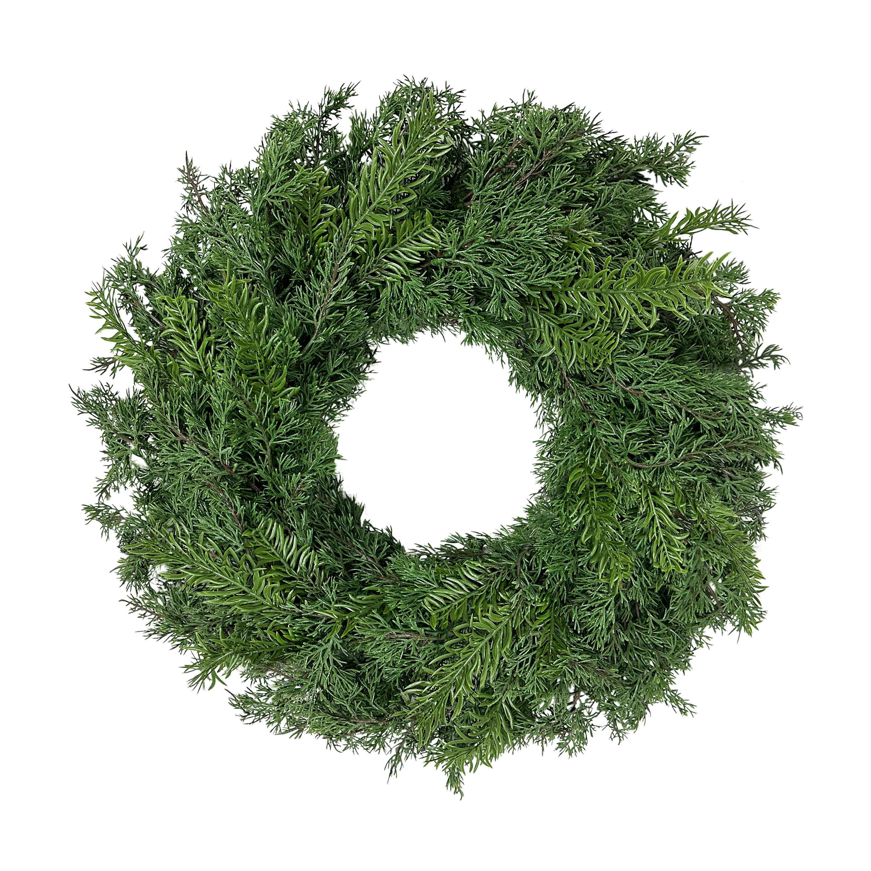 24" Artificial Christmas Wreath with Soft PE Branch Tips 5930-W24A