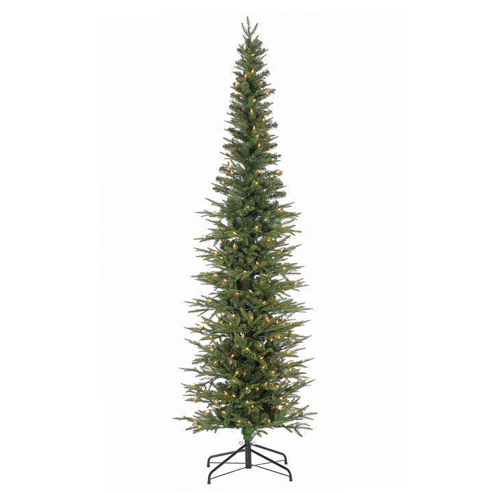 Sterling 7.5 ft. Pre Lit Warm White LED Natural Cut Narrow Lincoln Pine