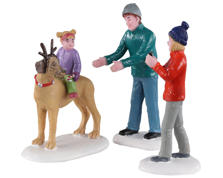 Lemax Village Collection Rover Plays Rudolph, Set of 3 #02923