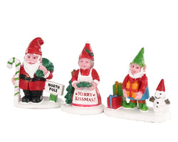 LEMAX Christmas Garden Gnomes, Set of 3 #04739
