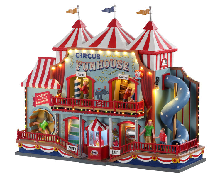 Lemax Circus Funhouse Animated Lighted Building with 4.5V Adaptor #05616
