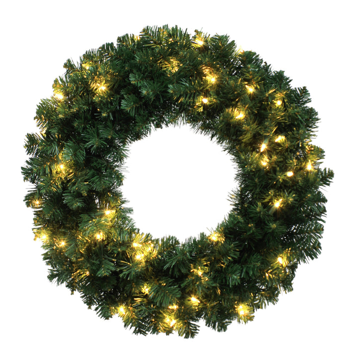 24in Kentucky Pine Green Wreath with 170 Tips & 50 Clear Lights