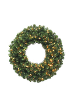 Puleo International 30in Kentucky Pine Wreath in Clear #114-KNGG-30WC1