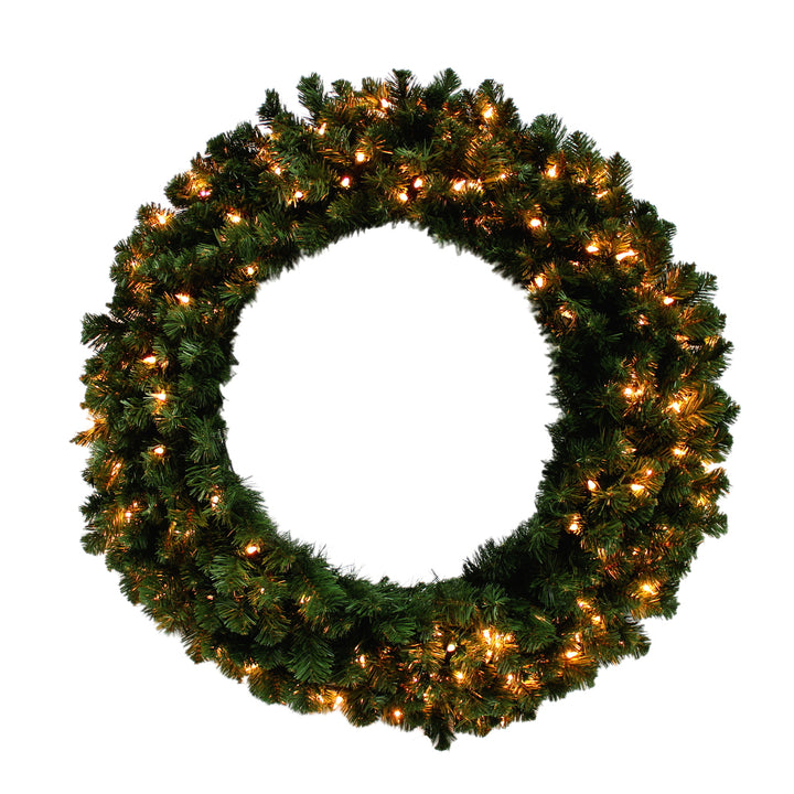 Puleo International 36in Prelit Kentucky Pine Green Wreath with 300 Tips & 150 Clear Lights