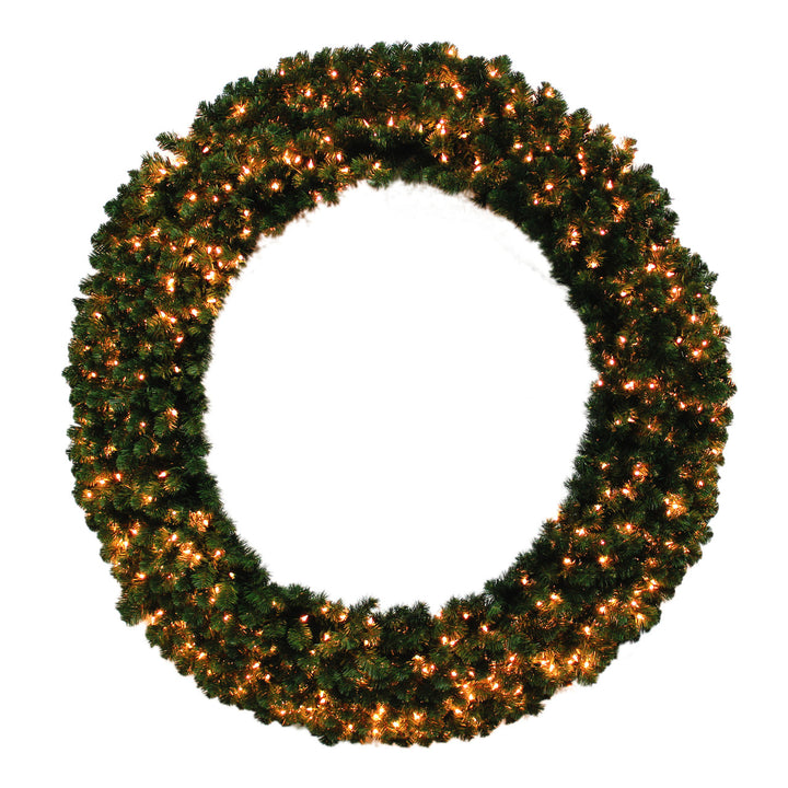 Puleo International 60in Kentucky Pine Green Wreath with 780 Tips & 600 Clear Lights