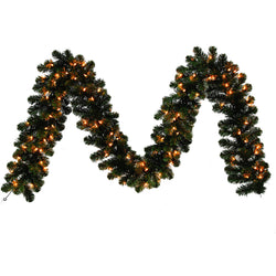 9ft x 12in Kentucky Pine Green Garland with 100 UL Clear Lights #114-KNGG-9/12C1