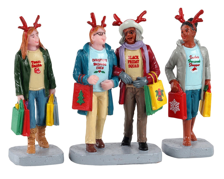 Lemax Village Collection Girls Christmas Shopping Trip, Set of 3 Figurines #12026