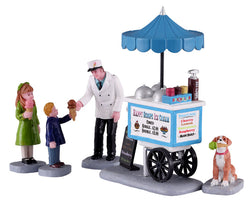 LEMAX Happy Scoops Ice Cream Cart, Set of 5 Figurine #12037