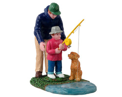 Lemax Village Collection His First Fishing Lesson Figurine #12038