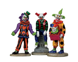 Lemax Village Collection Evil Sinister Clowns, Set of 3 Figurines #12885