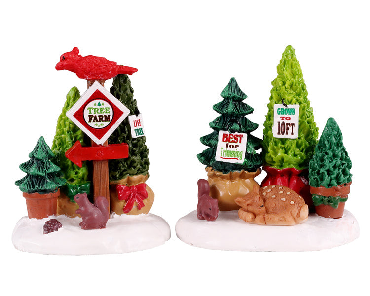 LEMAX Tree Farm Display, Set of 2 #14844
