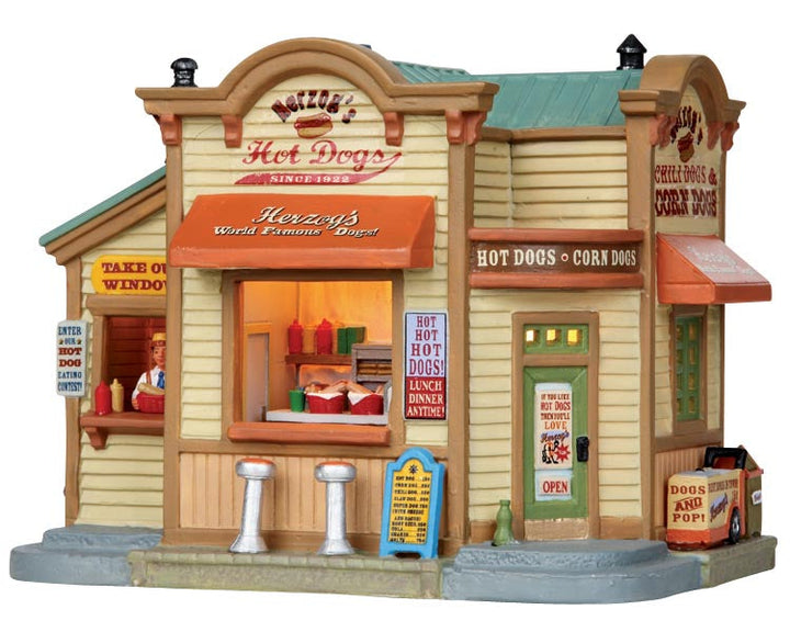 Lemax Village Collection Herzog's Hot Dogs #15255