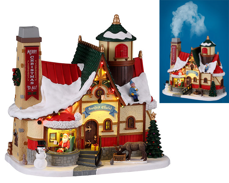 Lemax Santa's Chalet Lighted Building with 4.5V Adaptor #15742