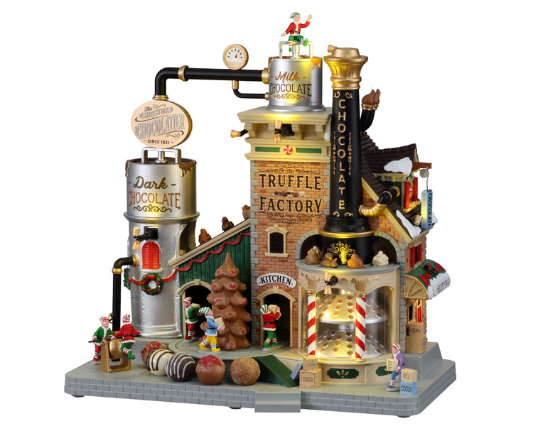 Lemax The Christmas Chocolatier Truffle Factory Sights and Sounds Building #15805