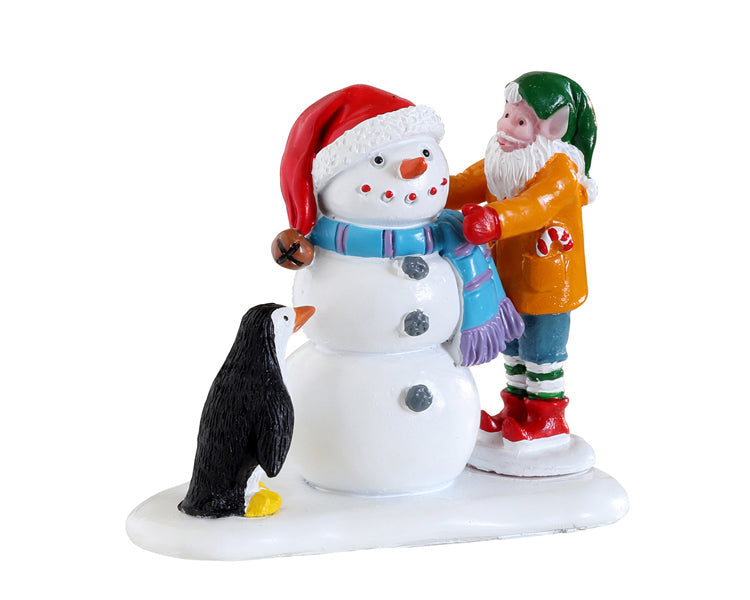 Lemax Building A Snowman Figurine #22134
