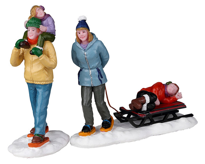 Lemax Village Collection Long Day Snowshoeing, Set of 2 #22148