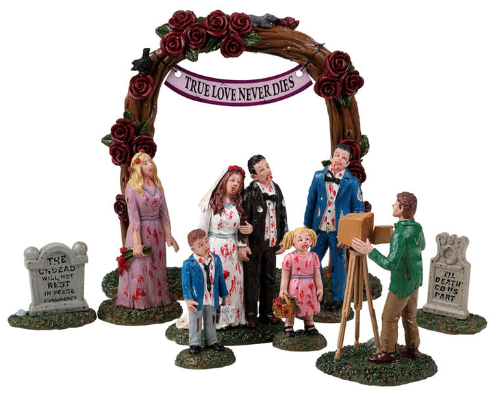 LEMAX Zombie Wedding Party, set of 9 #23587