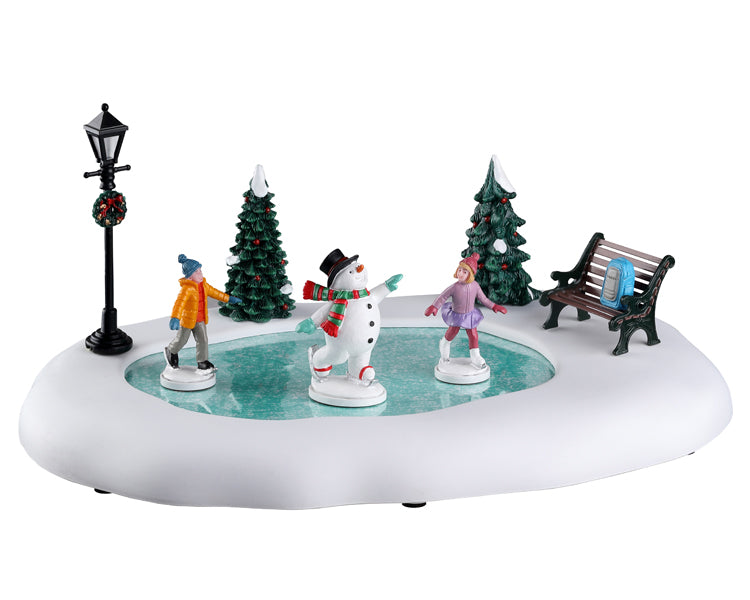 Lemax Frosty Goes Ice Skating Table Accent Battery Operated #24951