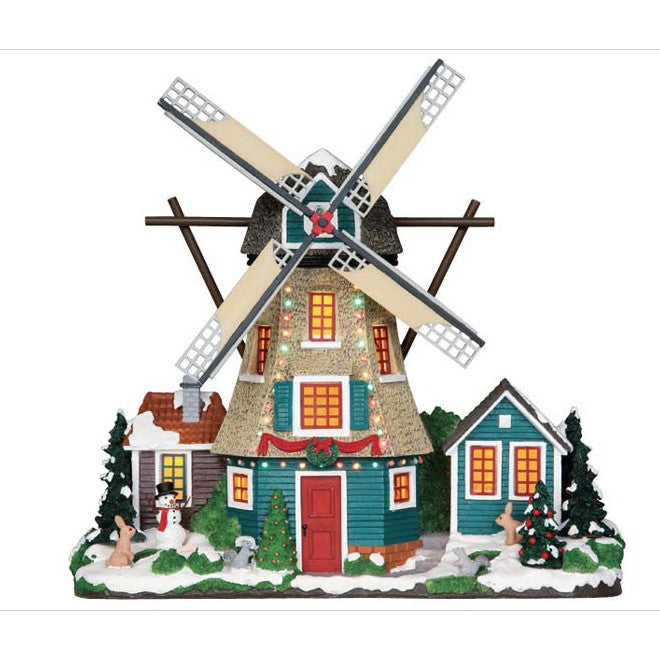Lemax Windmill Animated Lighted Facade Battery Operated #25333