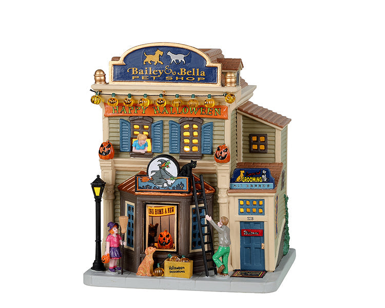 Lemax Bailey & Bella Pet Shop Lighted Building #25853