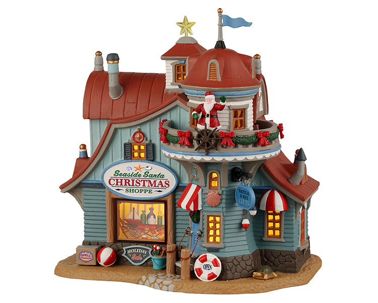 LEMAX Seaside Santa Christmas Shoppe #25909