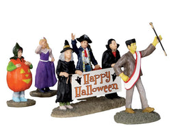 LEMAX Halloween Parade Banner, Set of 5 Figurines #32115