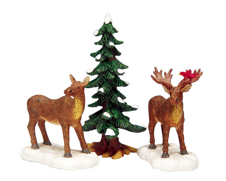 LEMAX Mr And Mrs Moose, Set of 3 #32725