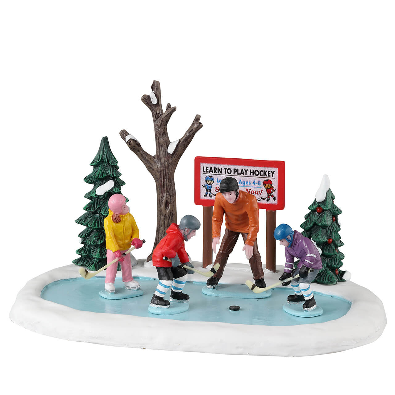 Lemax Tiny Tikes Hockey Lessons Table Accent #33623