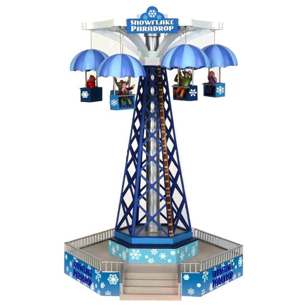 Lemax Snowflake Paradrop Animated Sights and Sounds Carnival Ride #34634