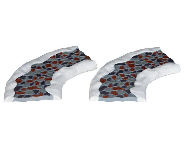 Lemax Village Collection Stone Road - Curved, Set of 2 #34663