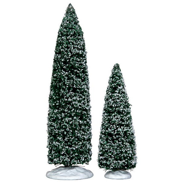 LEMAX Snowy Juniper Tree, Large & Medium, set of 2 #34664