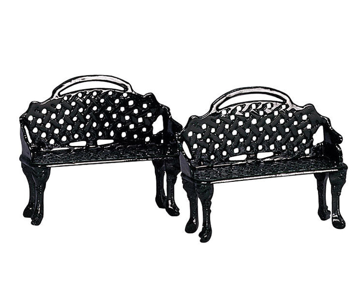 Lemax Village Collection Patio Bench, Set of 2 #34897