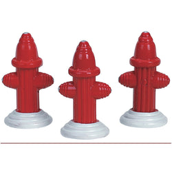 LEMAX Metal Fire Hydrant, Set Of 3 #34971