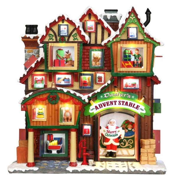LEMAX Dasher's Advent Stable Façade #95569