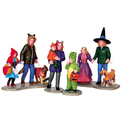 Lemax Village Collection Trick Or Treating Fun, Set Of 4 #42217