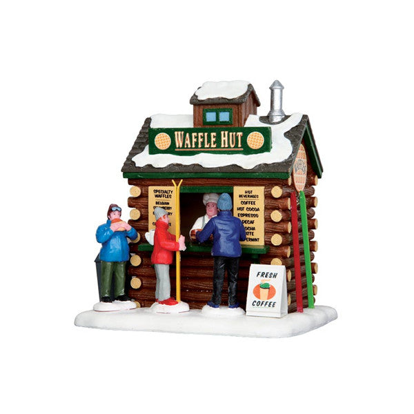 RETIRED-LEMAX SIGNATURE COLLECTION. BELGIAN WAFFLE sale HOUSE. LIGHTED BUILDING.