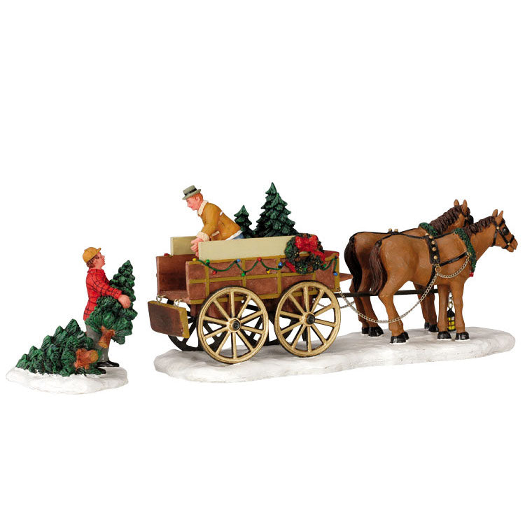 LEMAX Christmas Tree Wagon, set of 2 #43451