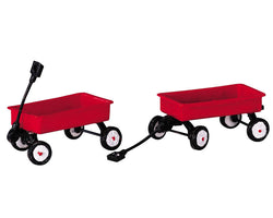 LEMAX Red Wagons, Set of 2 #44175