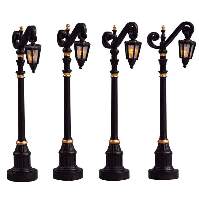 LEMAX Colonial Street Lamp, set of 4, Battery Operated (4.5V) #54313