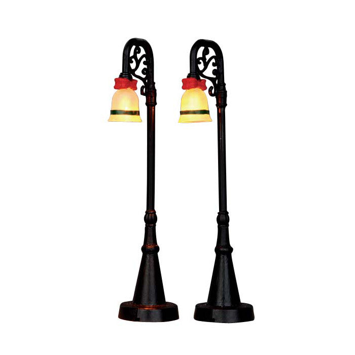 Lemax Village Collection Bell Ornament Lamp Post, Set of 2 #54932