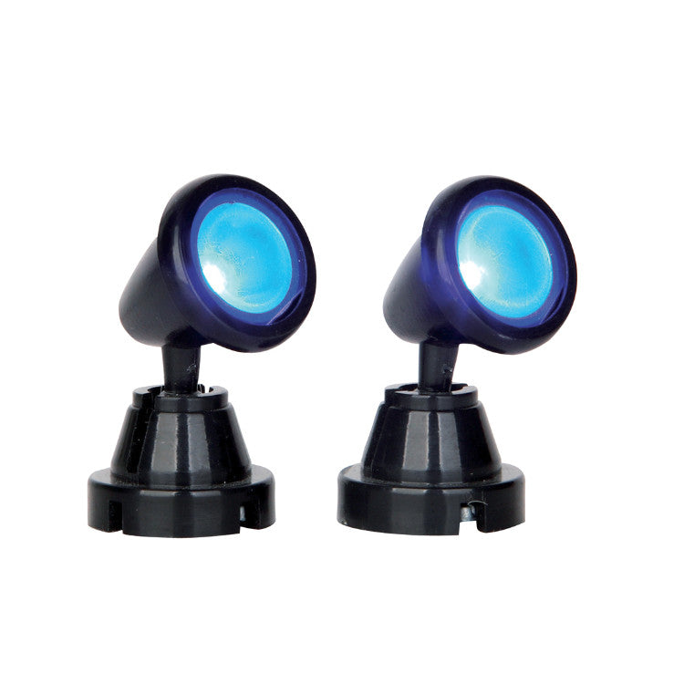 LEMAX Round Spot Light, Blue, Set Of 2 #54945