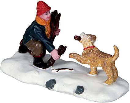 LEMAX "Gathering Firewood" Figurine #62443