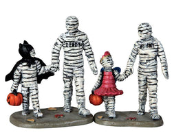 LEMAX Trick Or Treating with Mummy And Deady, Set of 2 Figurines #62423