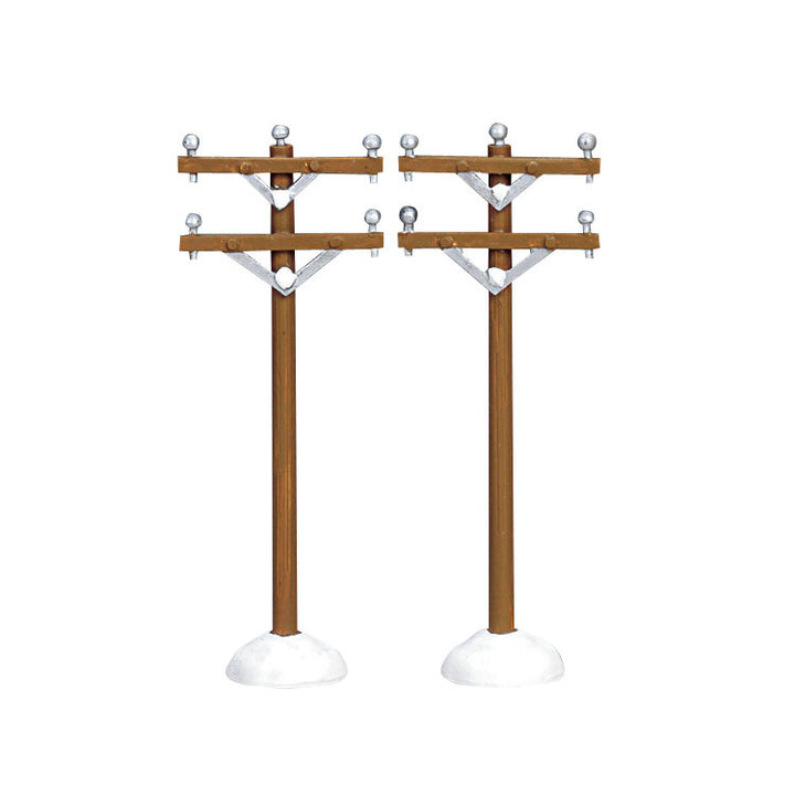 Lemax Village Collection Telephone Poles, Set of 2 #64461