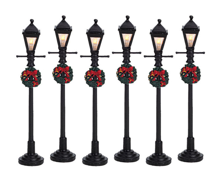 Lemax Village Collection Gas Lantern Street Lamp, Set of 6, B/O #64499